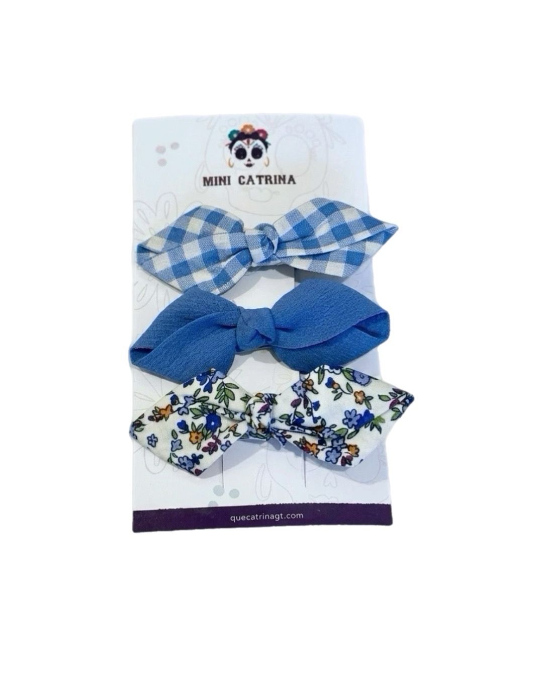 Blue Mini Bows Clip