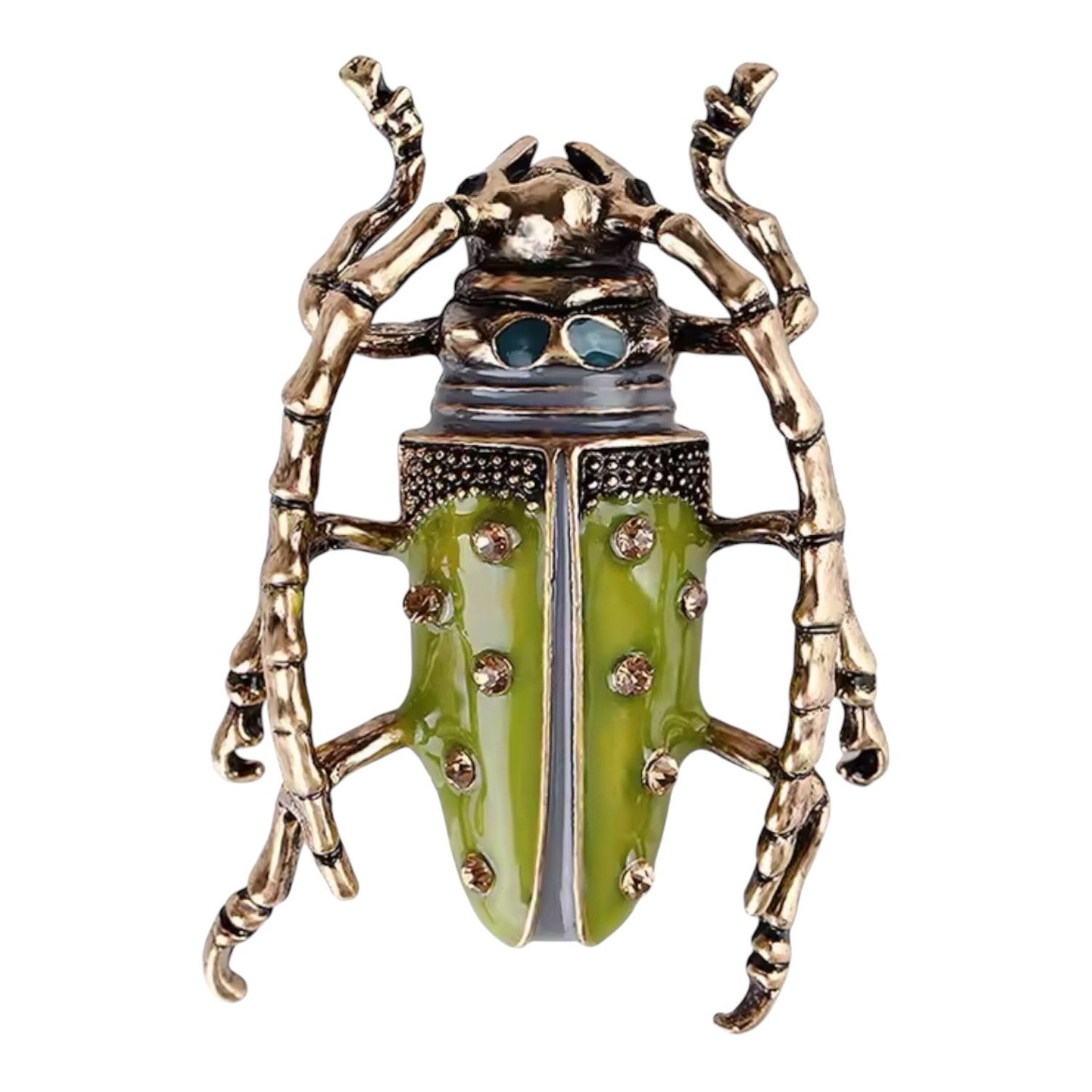 Beetle Green Brooch
