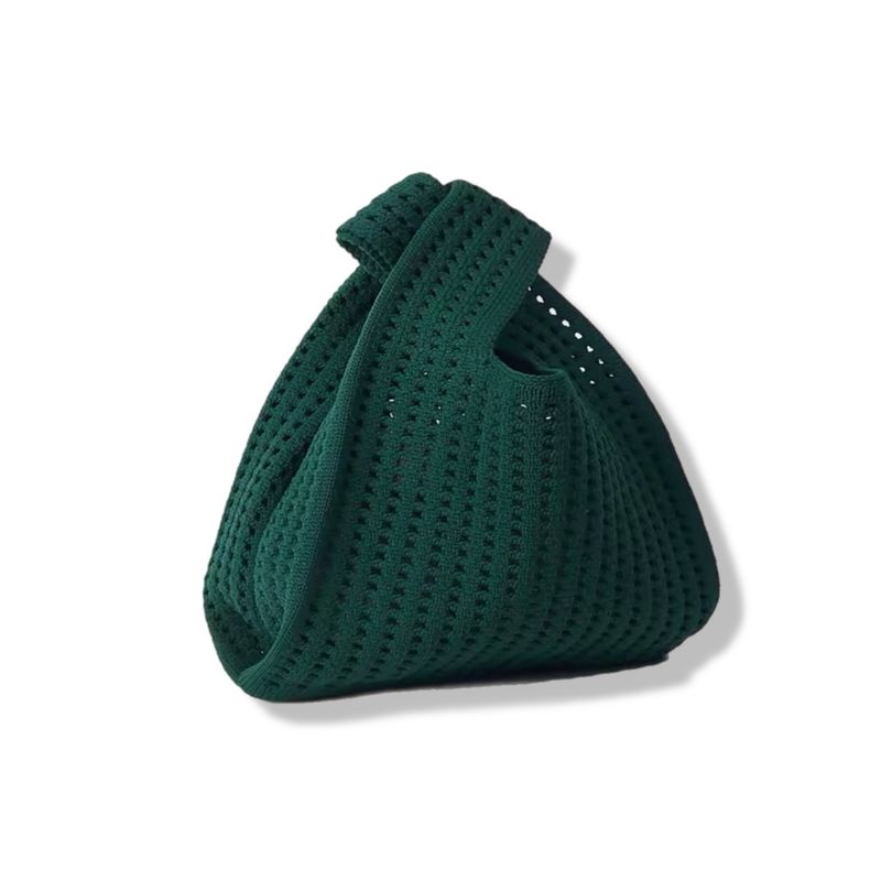 Dark Green Knit Bag