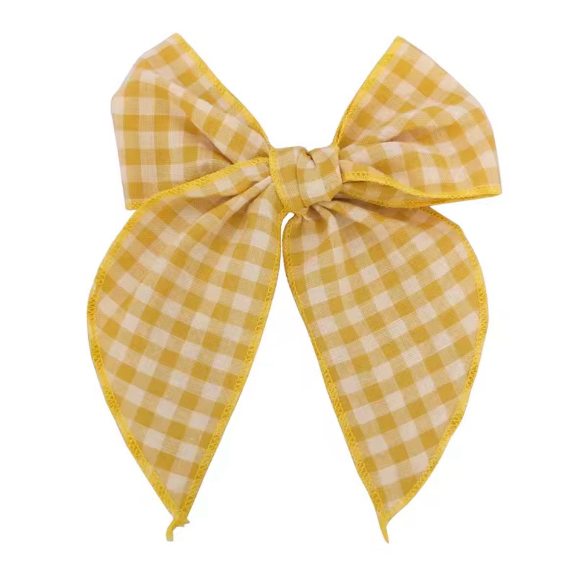 Yellow plaid Hairbow