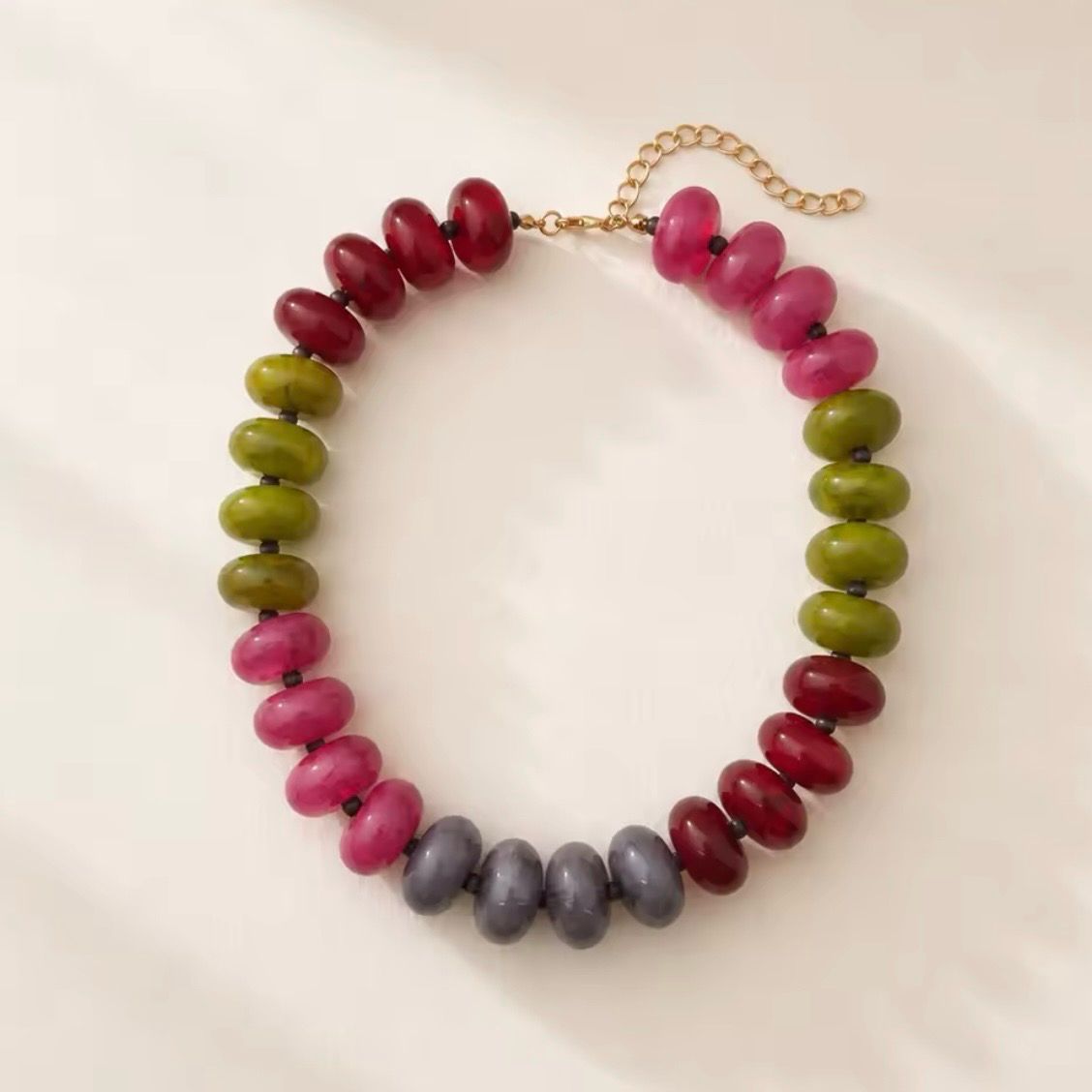 Berry Autumn Bead Necklace