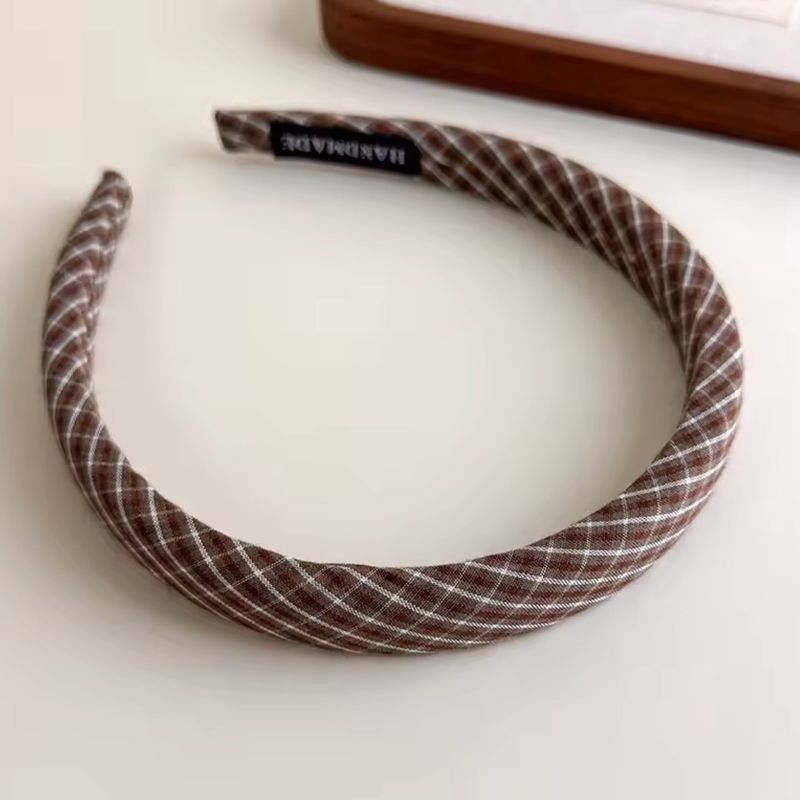 Fall Plaid Headband – Brown