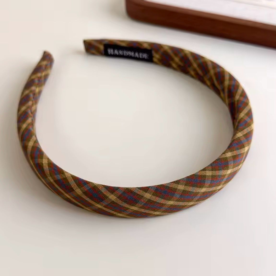 Fall Plaid Headband – Mustard