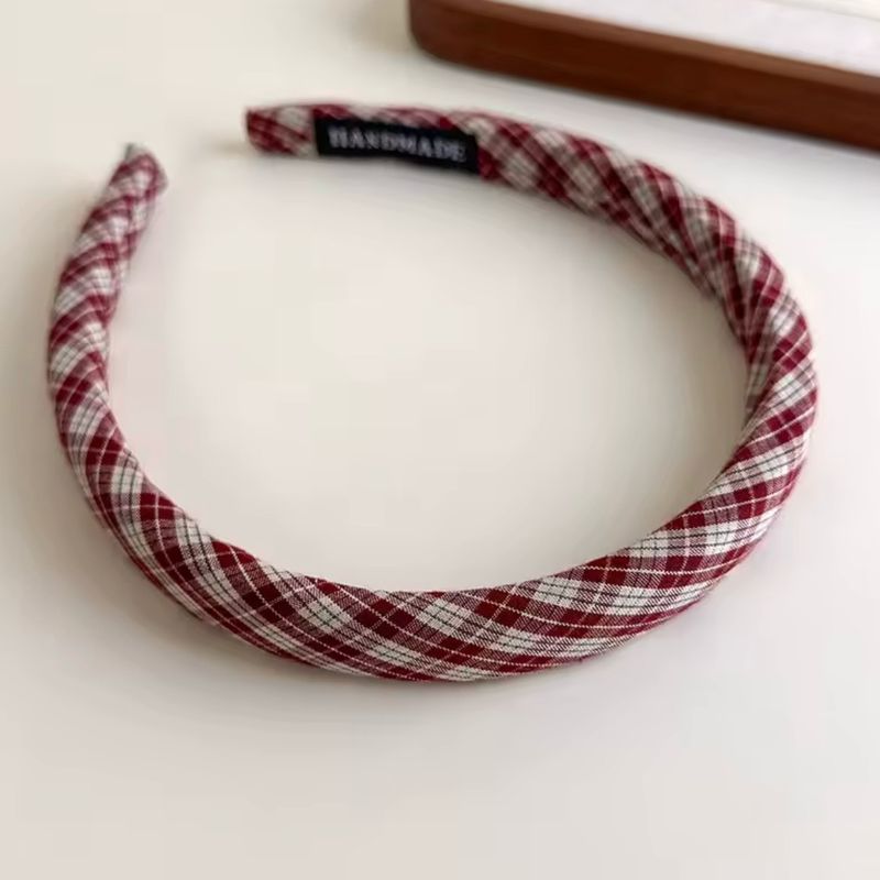 Fall Plaid Headband – Red Wine