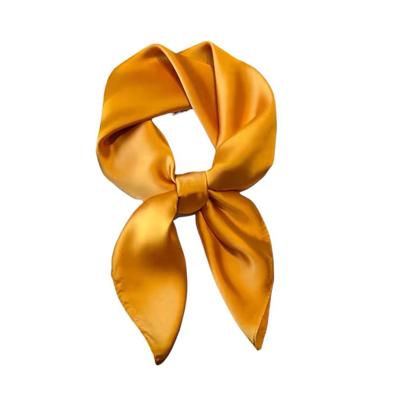Mustard silk scarf