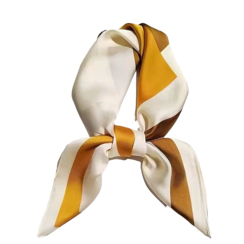 Fall mustard silk scarf