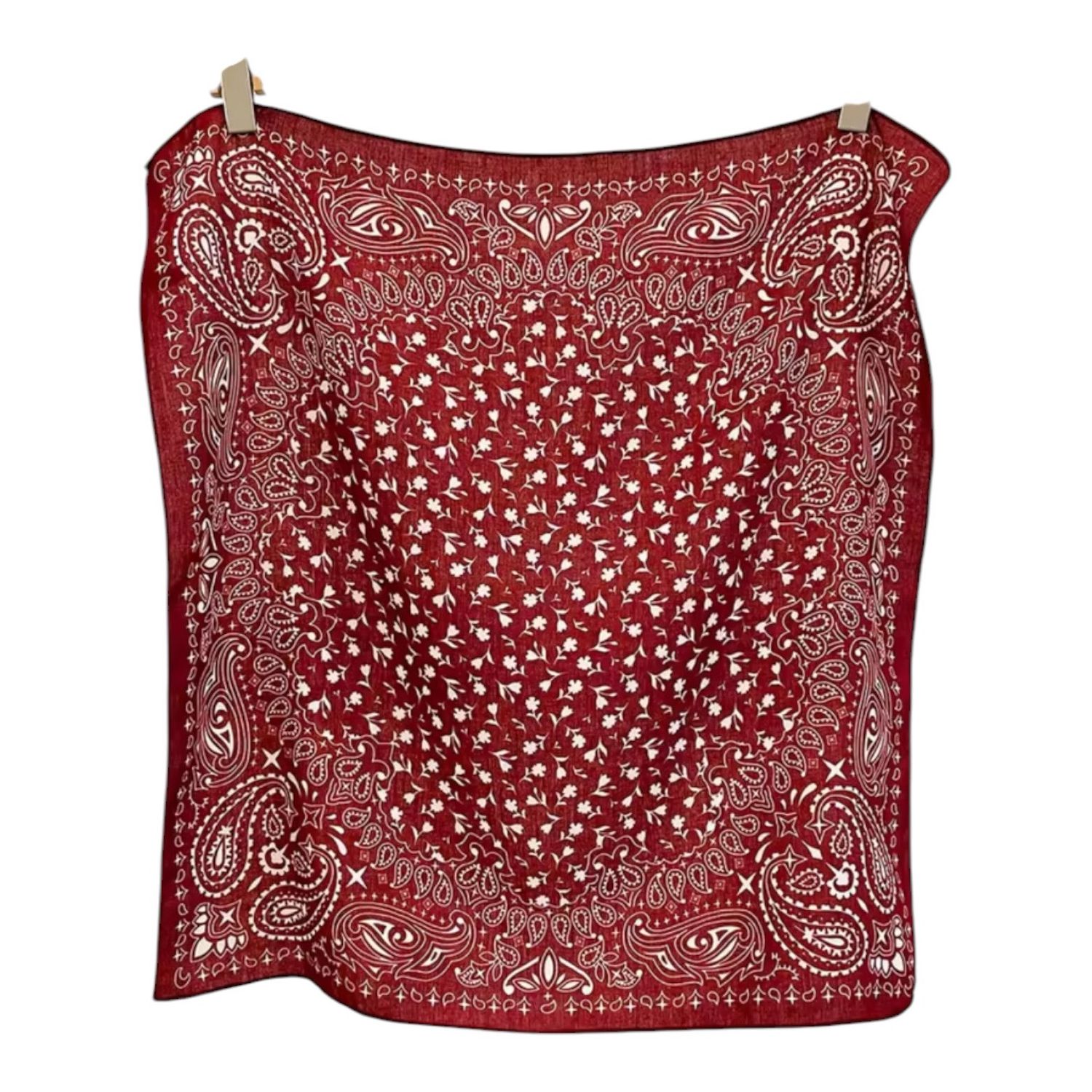 Red wine paisley scarf