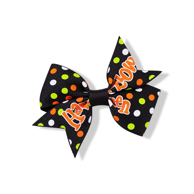 Black Halloween mini Hairbow