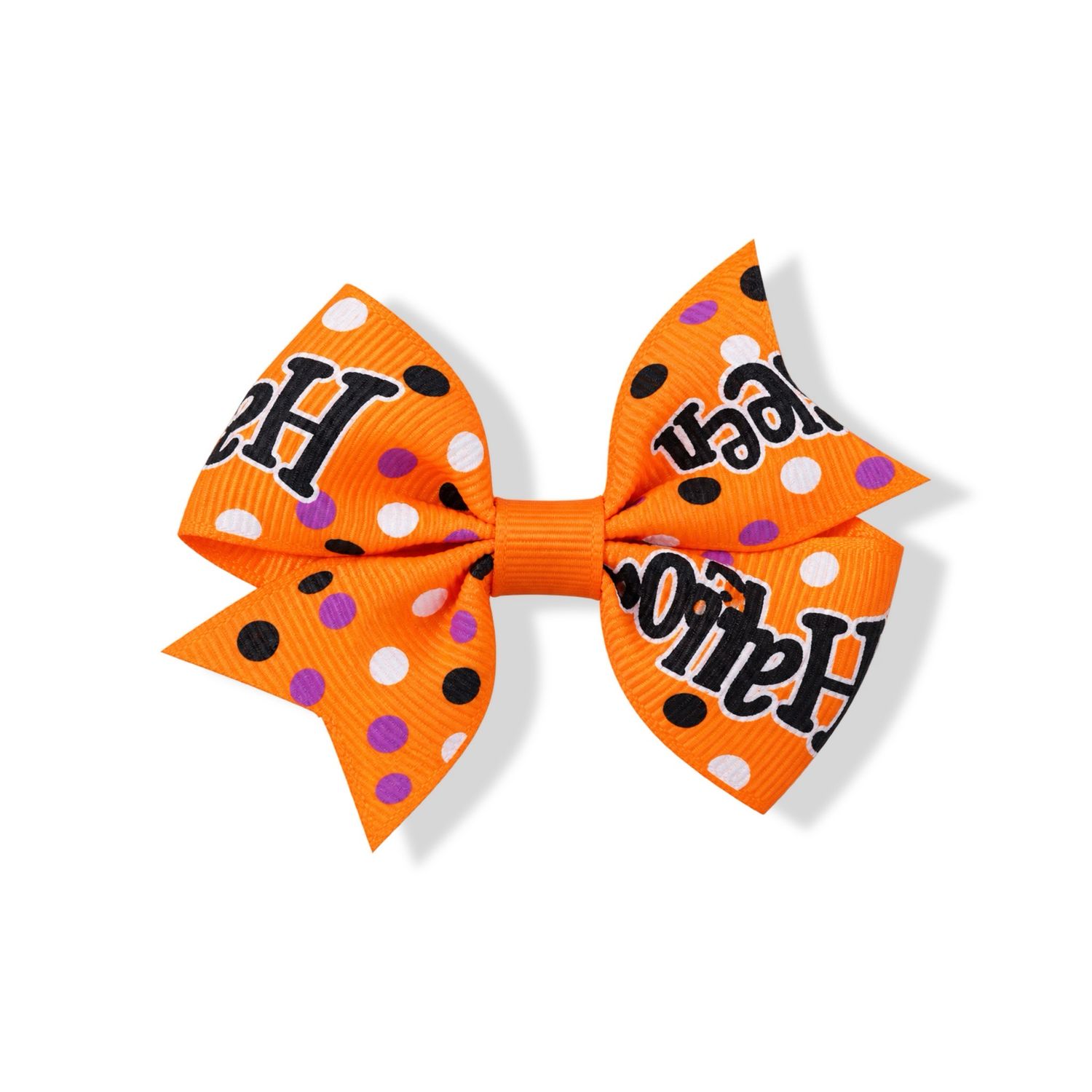 Orange Halloween Mini Hairbow