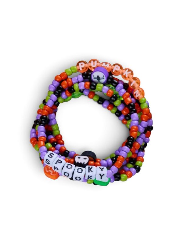 Halloween colorful spooky Set Bracelets