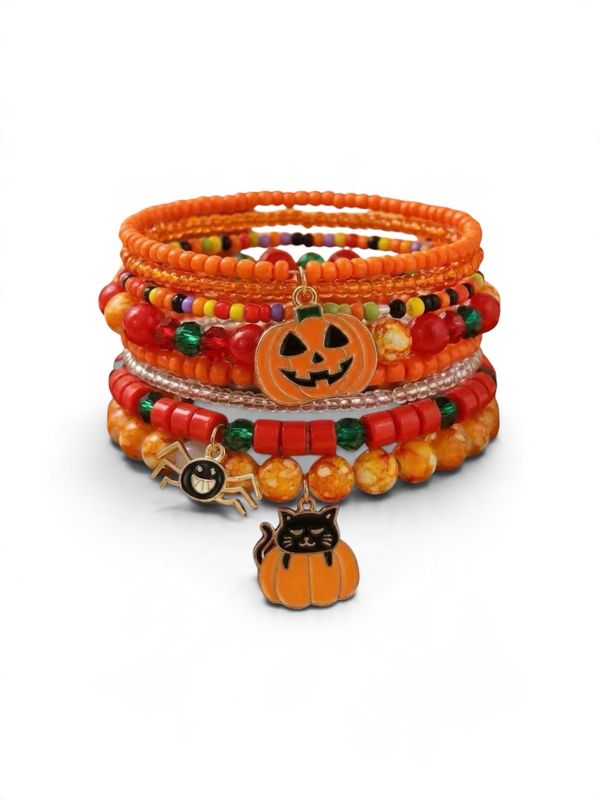 Orange Pumpkin Set Bracelets