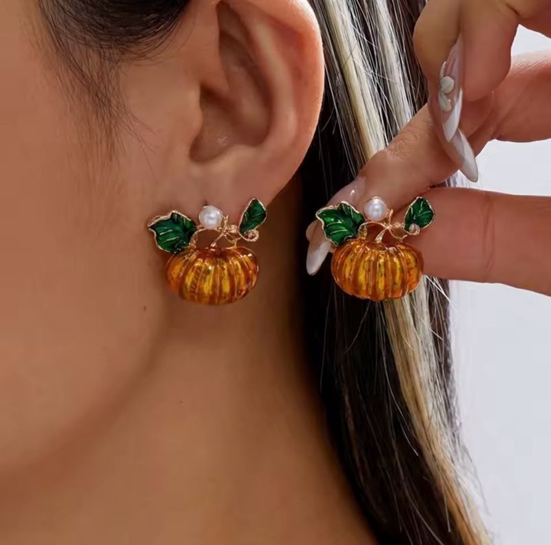 Pumpkin patch earrings