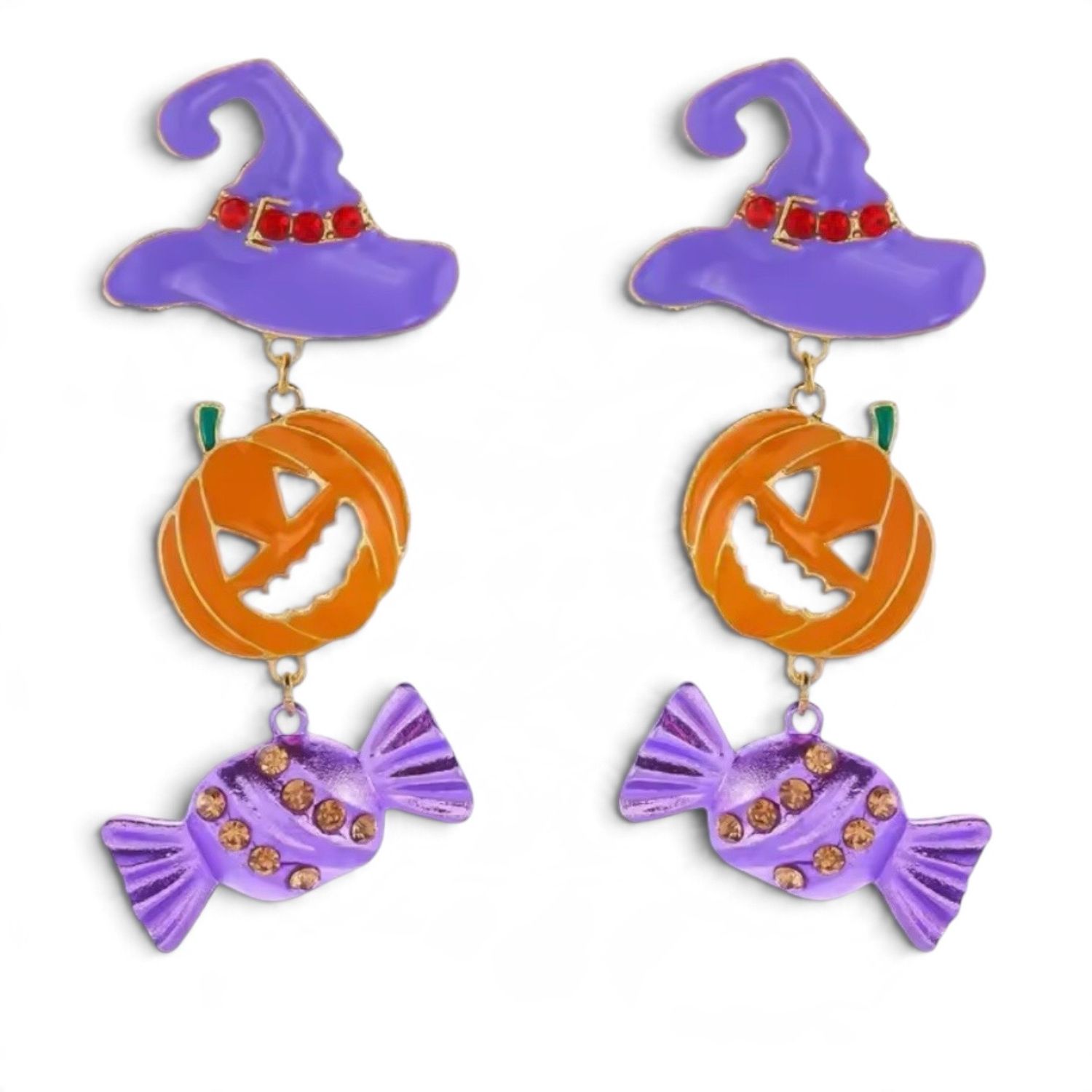 Purple Halloween Earrings