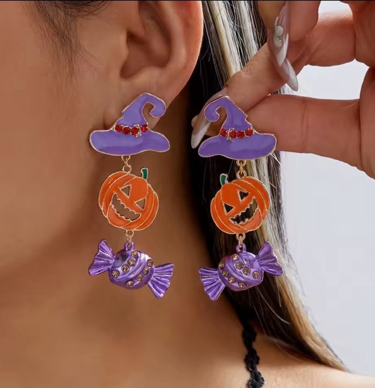 Purple Halloween Earrings