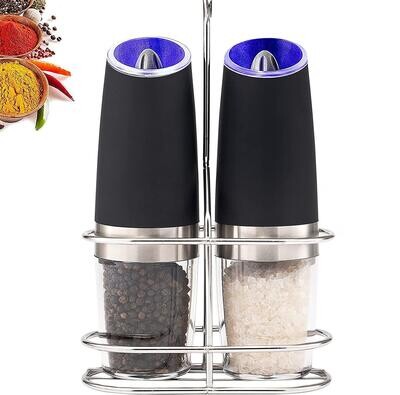 Electric Gravity Induction Salt and Pepper Grinder