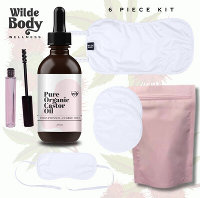 Castor Oil Pack 6 Piece Kit (White)