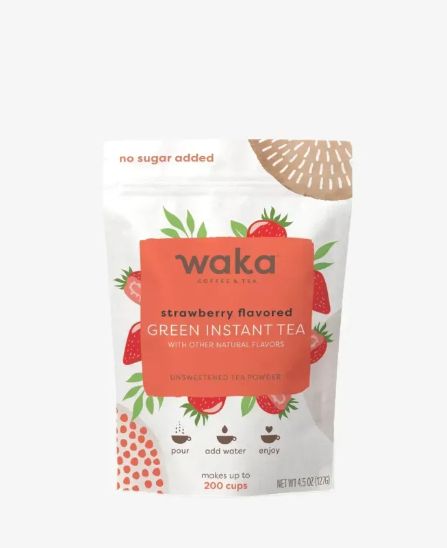 Waka Instant Green Tea | Strawberry Flavour