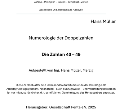 Numerologie der Doppelzahlen 40-49