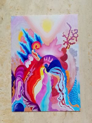 Postkarte Psychodynamische Malerei