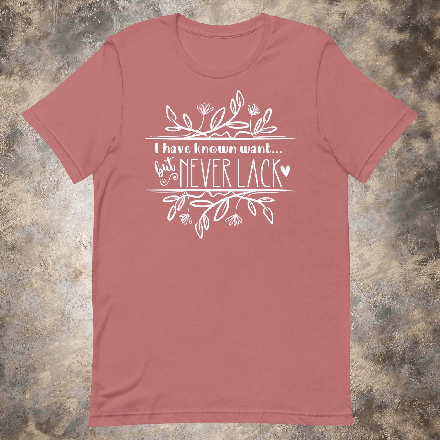 Never Known Lack Women&#39;s Christian Tee