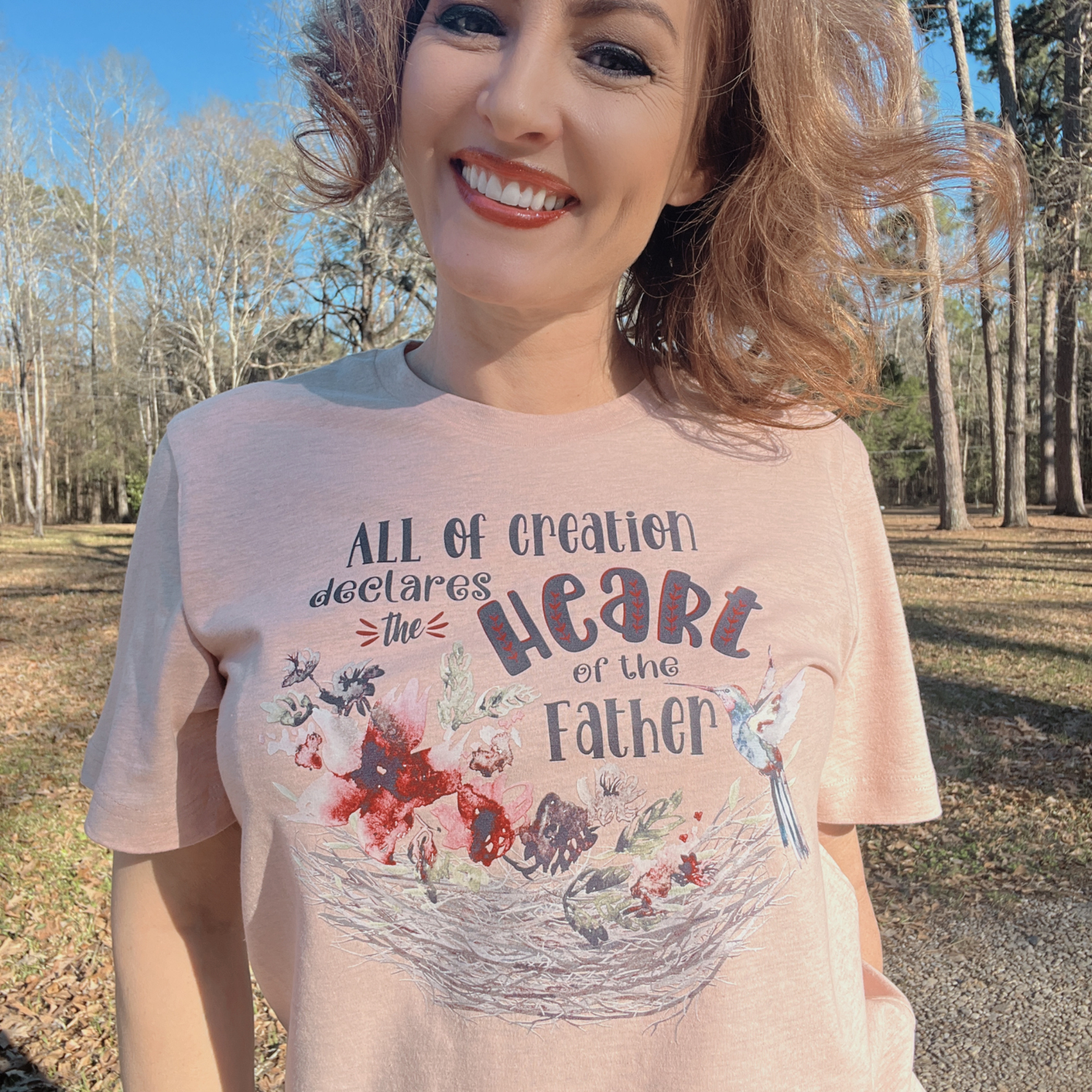 Heart of the Father Christian Women&#39;s Floral Tee