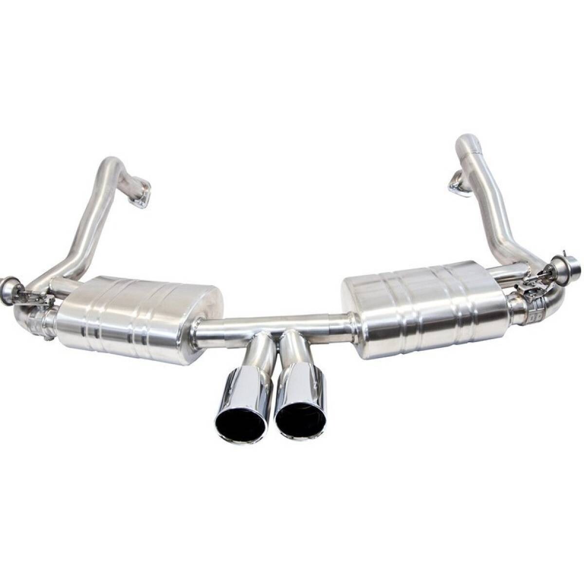 PORSCHE 981 BOXSTER &amp; CAYMAN TOPGEAR VALVED CAT BACK EXHAUST CHROME TAILPIPES