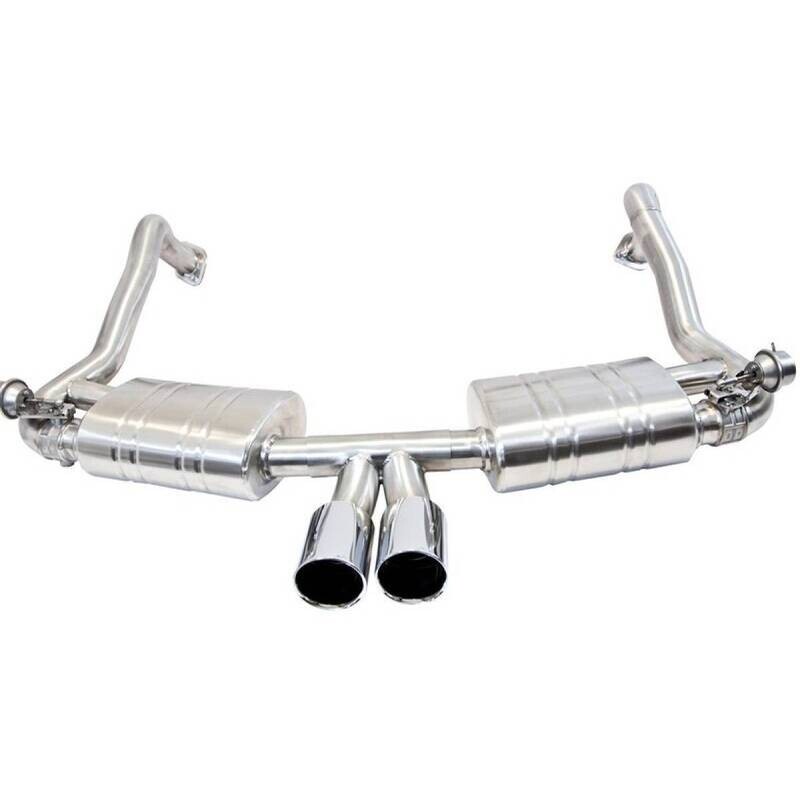 PORSCHE 981 BOXSTER &amp; CAYMAN TOPGEAR VALVED CAT BACK EXHAUST CHROME TAILPIPES