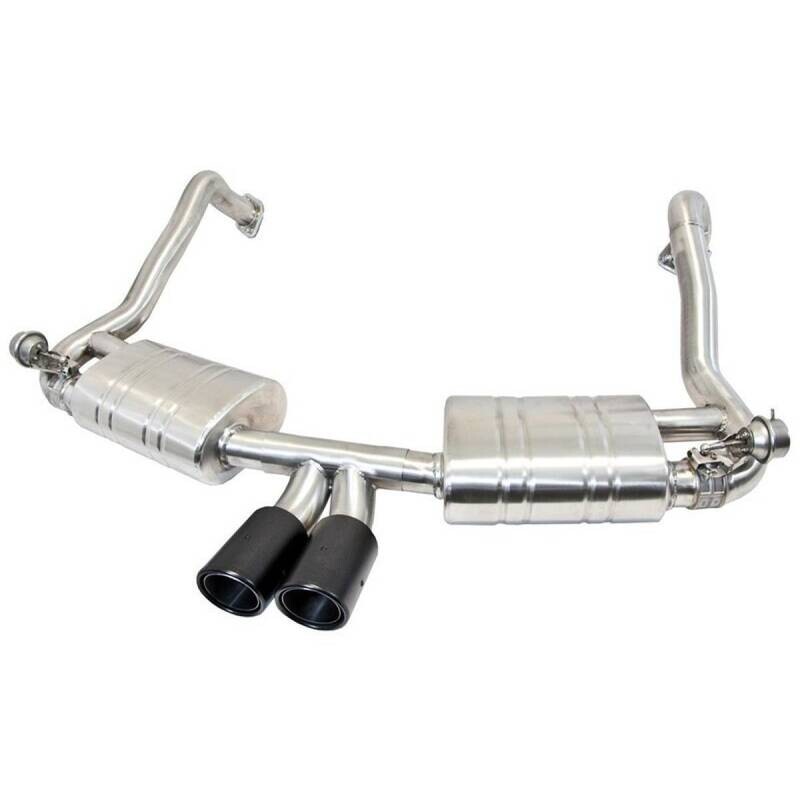 PORSCHE 981 BOXSTER &amp; CAYMAN TOPGEAR VALVED CAT BACK EXHAUST CARBON TAILPIPES
