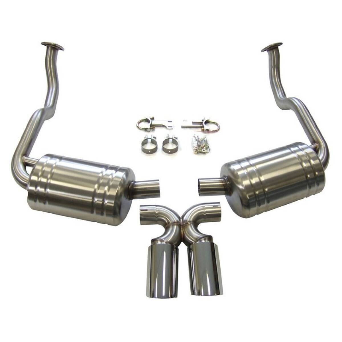 PORSCHE 987.1 BOXSTER &amp; CAYMAN TOPGEAR CAT BACK EXHAUST WITH STAINLESS TAILPIPES