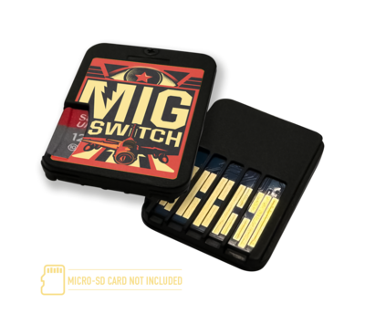 Flash Cart til Nintendo Switch med motiv av et fly.