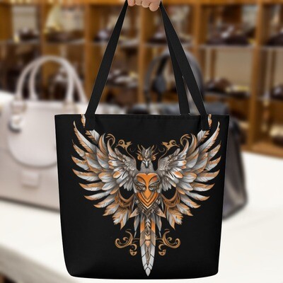 TOTE BAG Warrior Eagle printed on the one side and Warrior on the other side.