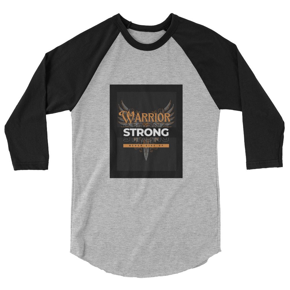 SHIRT-Raglan-Unisex-3/4 sleeve-WarriorStrong