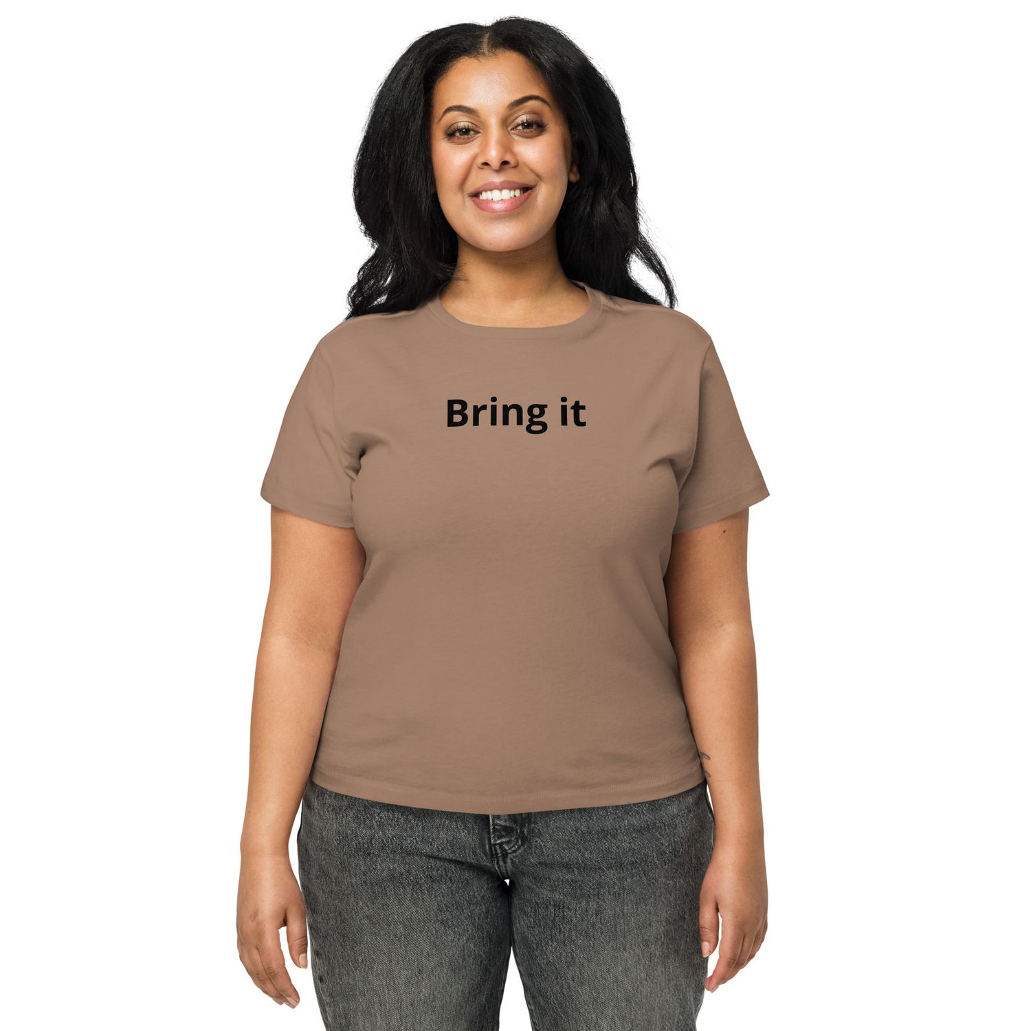 SHIRT-ShortSleeve-HighWaist-Womens-Bring it!