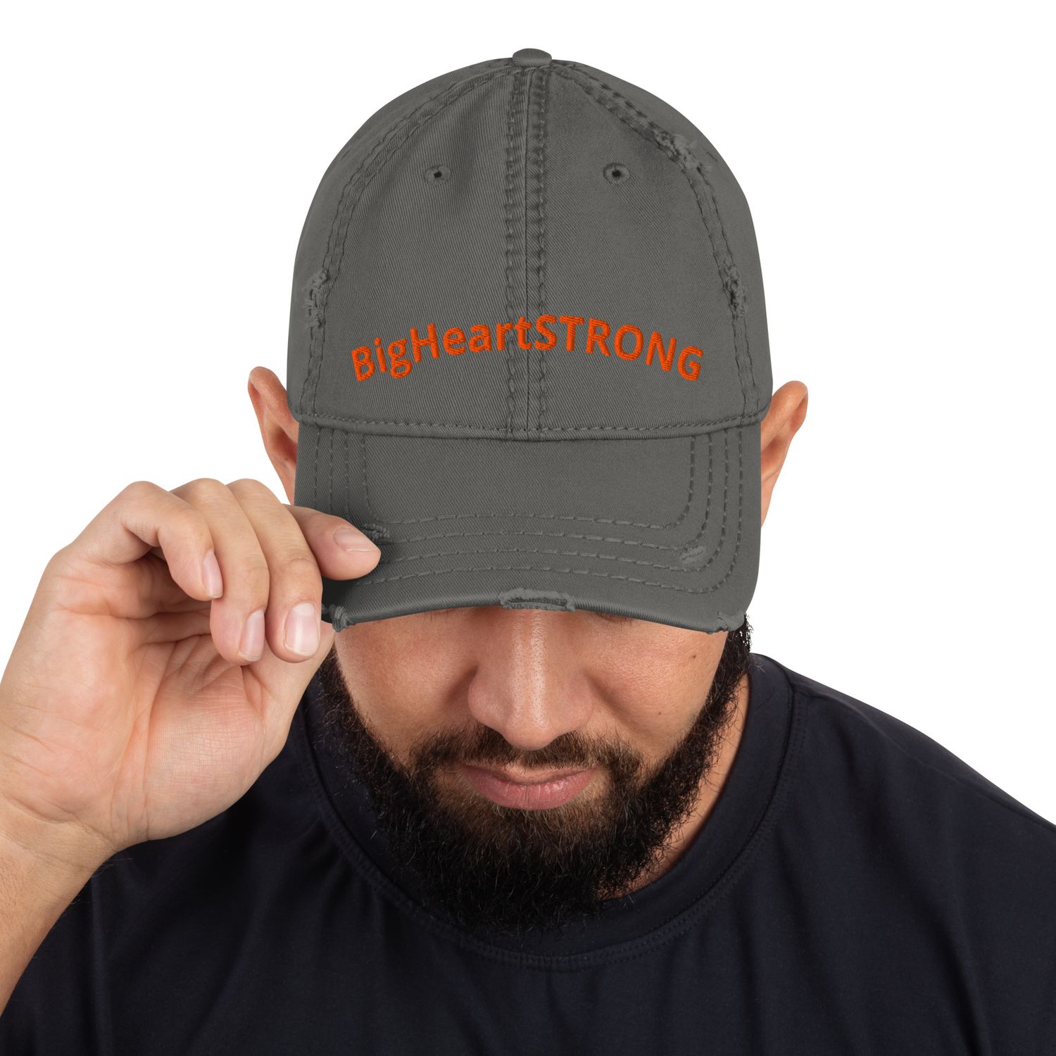 HAT:Distressed - BigHeartSTRONG + LOVE