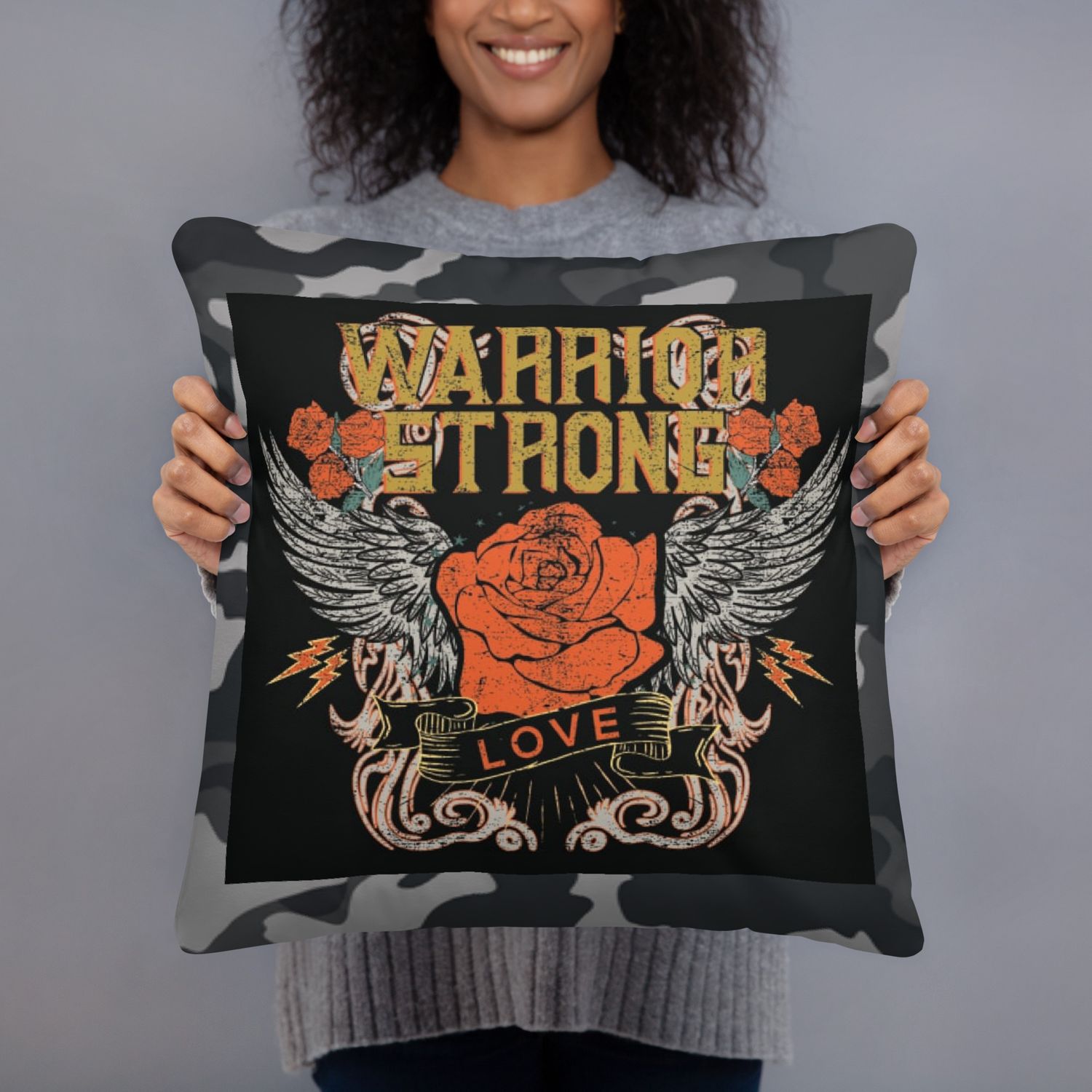 PILLOW:  Camo - Fierce Kindness