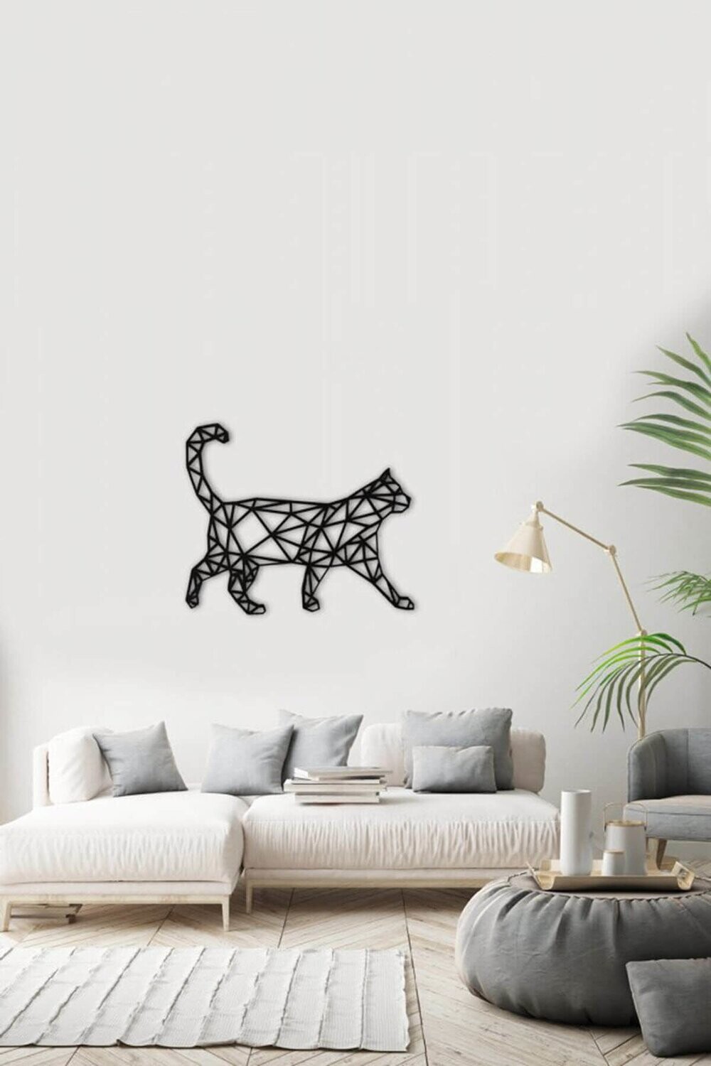 Cat Polygon Art Wall Decor
