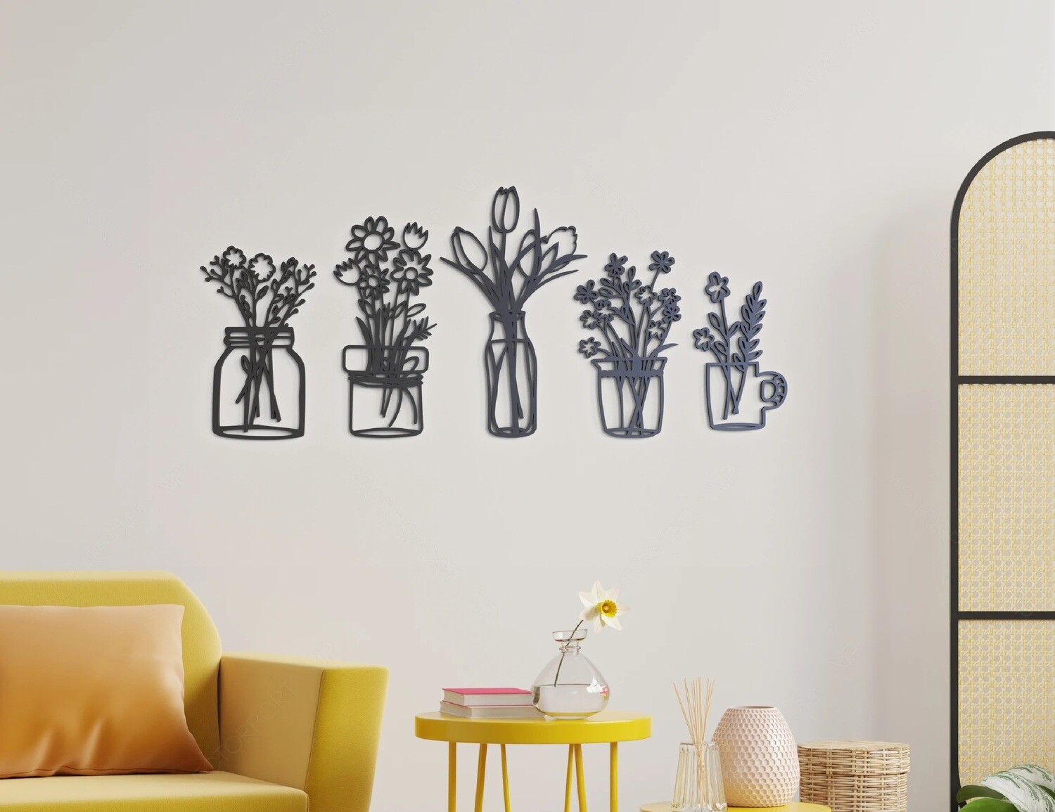 Potted Plant Wall Decor