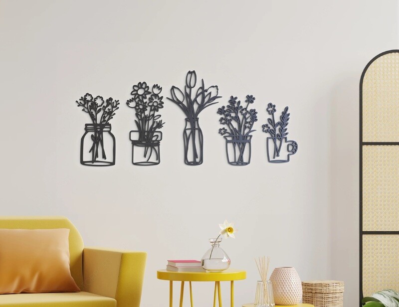 Potted Plant Wall Decor