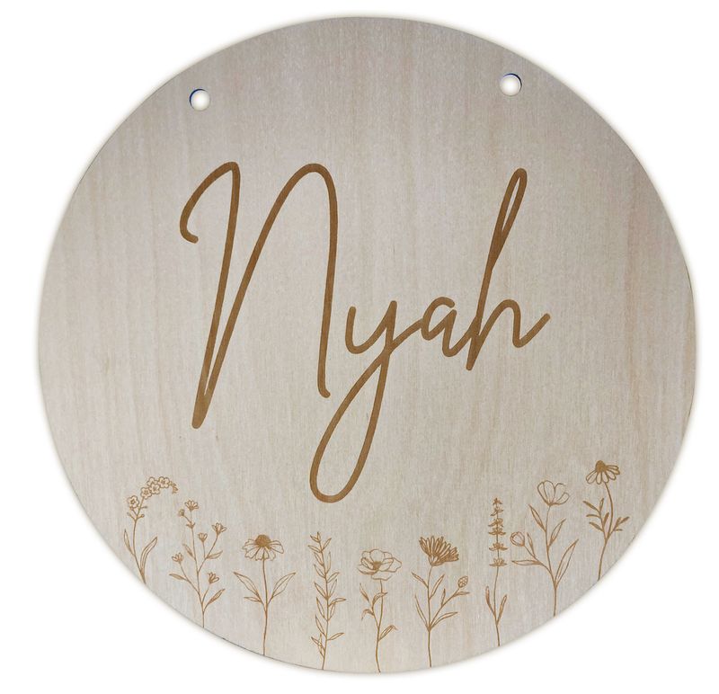 Wild Flower Name Plaque