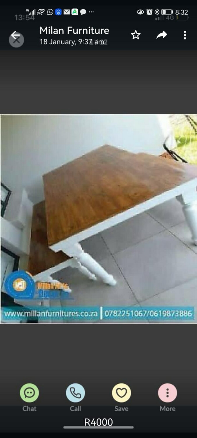 Curved legs table and 2 benches 