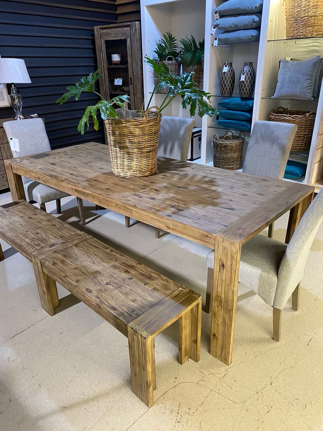 New design table and benches
