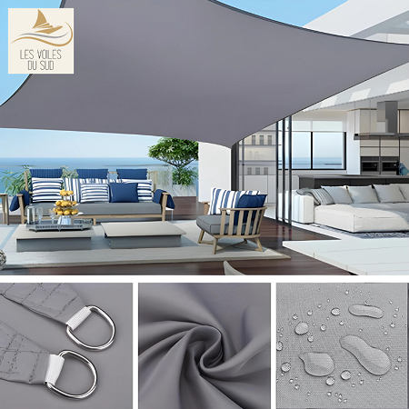 Voile ombrage imperméable 3x2 - 220g/m2