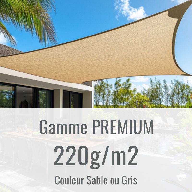 Voiles ombrage perméable "Premium" - 220g/m²