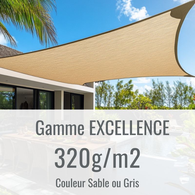 Voiles ombrage perméable "Excellence" - 320g/m²