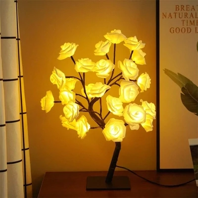 LoveGlow Roses: Detachable LED Tree Light Valentine&#39;s Day Atmosphere Lights