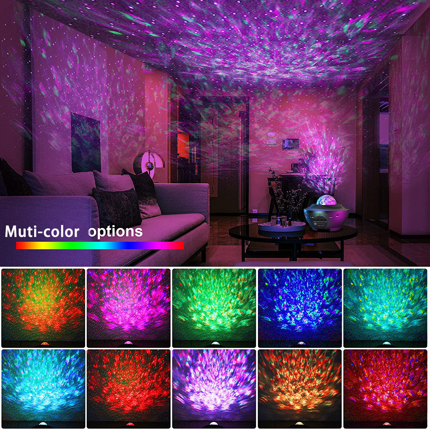 Celestial Harmony: USB Starry Galaxy Sky Projector with Bluetooth Speaker