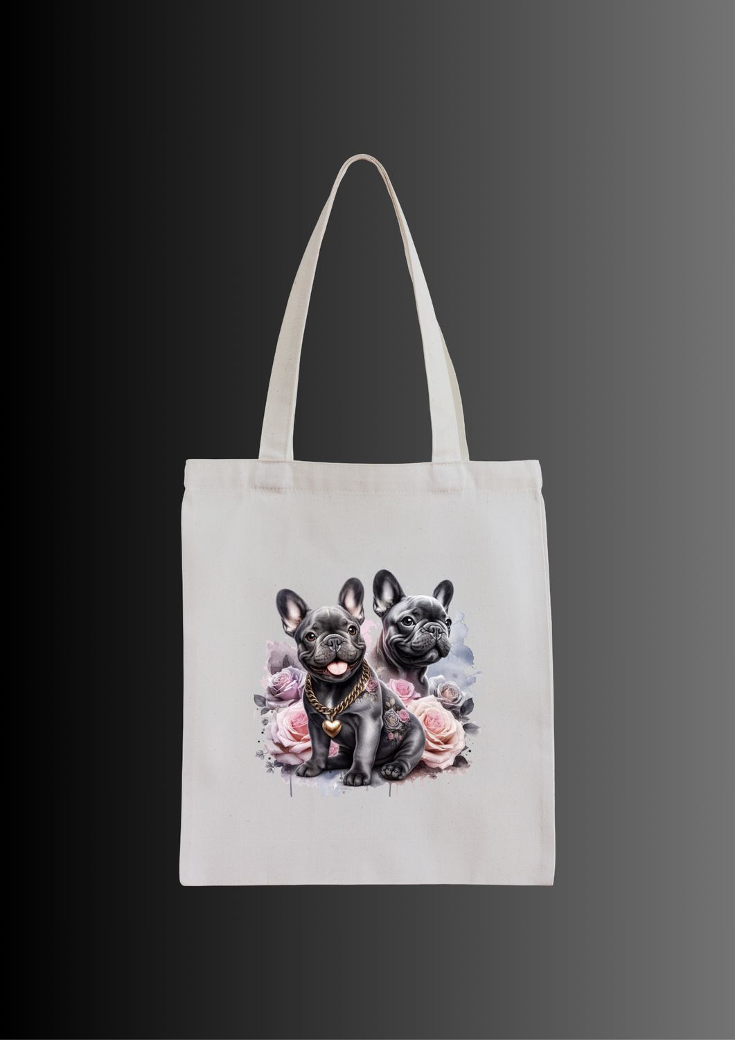 French bulldog textil bag