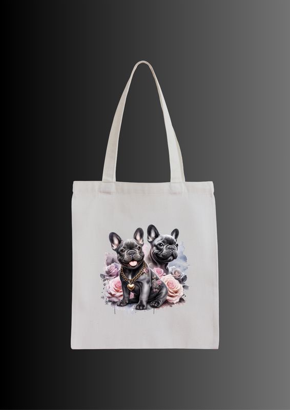 French bulldog textil bag