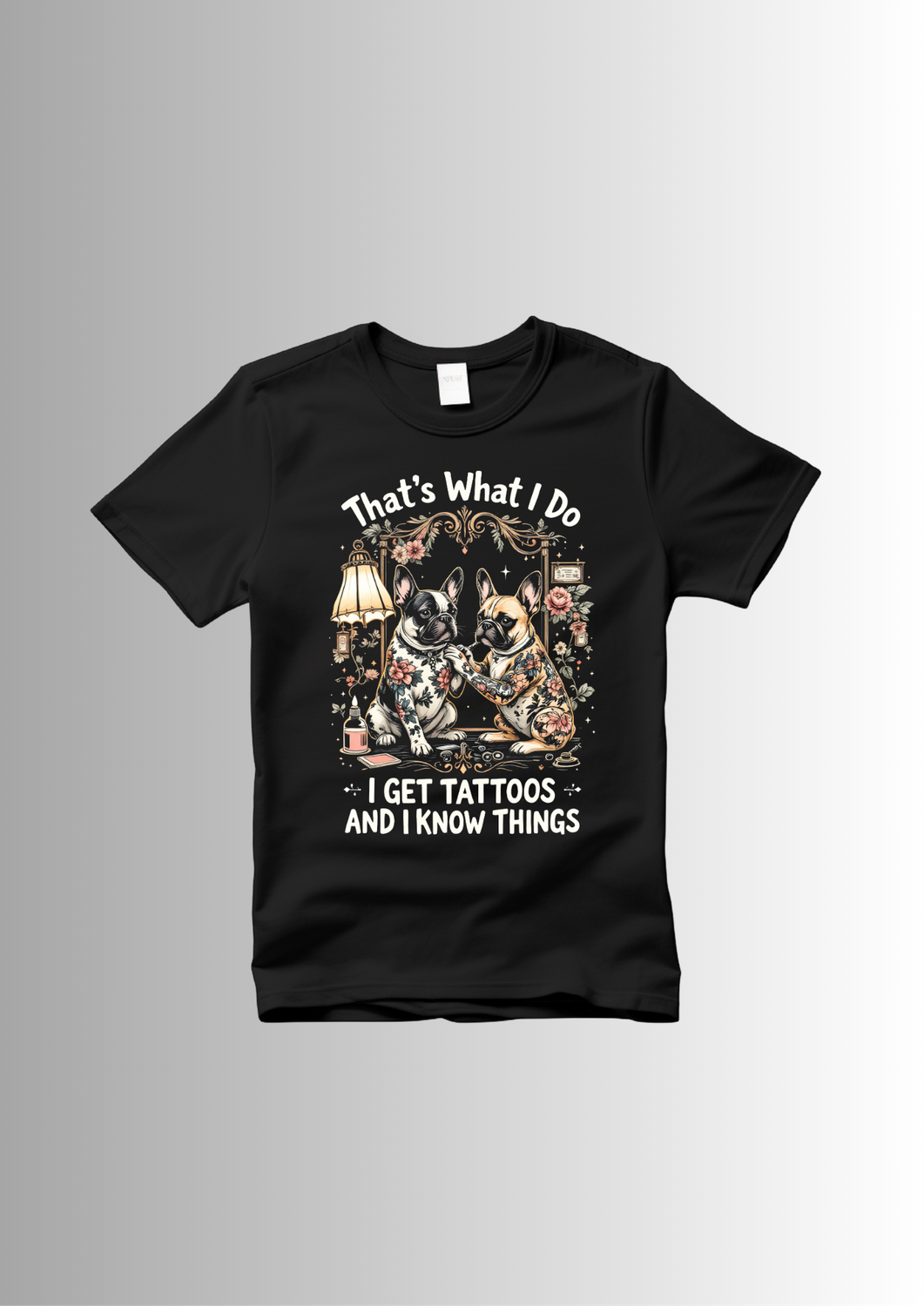 Tattooing French bulldogs T-shirt