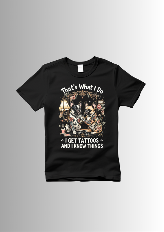 Tattooing French bulldogs T-shirt